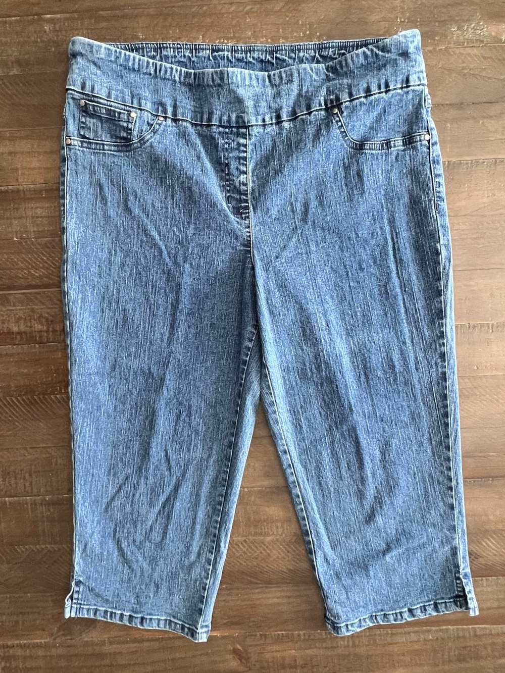 Ruby Rd Womens Capri Jeans 14P Blue Denim
